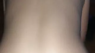 Cum on her ass with hotel door wide open