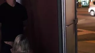 Gorgeous Valerie White slapped and fucked hard in public