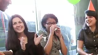 Bday office MILF gone crazy for stripper dick