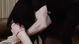 Lascivious teen Bambi Black dominated with big cock