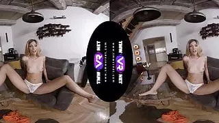 TmwVRnet - Shona River - Beautiful Blonde Tries Fingering