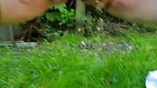 Pantyhosed Milf Slut Pissing Outdoors