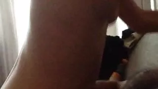 married swiss beauty riding me - side view