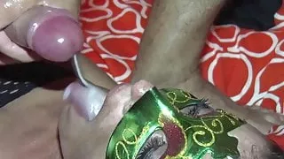 Real orgy with priest and two wild wives