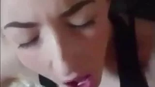 Nice facial on amateur blonde slut