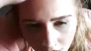 Facializing My Blonde Girlfriend - POV