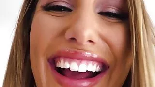 Kinky beauty August Ames slurps spunk after passionate plow