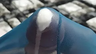 Cumshot In Stolen Blue Panties
