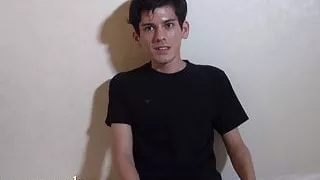 Asian twink Kenshin loves teasing his cock and balls