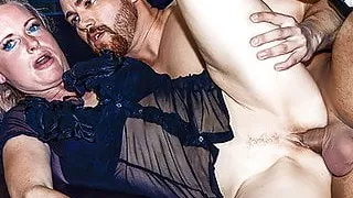 HITZEFREI Blonde German MILF fucks a younger guy