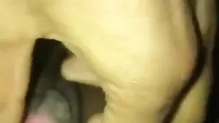 Fingering her fat ebony fat pussy