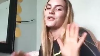 Horny girl masturbating