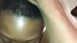 Ebony cocksucker makes him cum fast