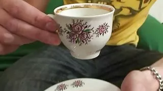 Very old mother inlaw pleases an young guy