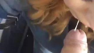 Young Latina sucks huge Foreskin Cock!