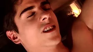 A cute twink's hairy asshole filled with a thick fat cock