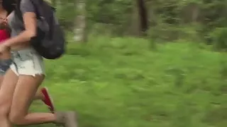 Nubile 18yo Holly Hendrix hammered by facial giving ranger