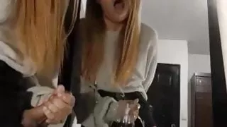 shemale big cum on mirror