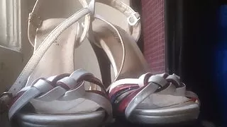 Cum on a roommate high heel sandals