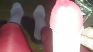 cum in pantyhose sleeve