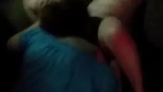 She licks her pussy on the couch