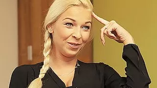 LOAN4K. Blonde angel pays with sex for flexible credit...