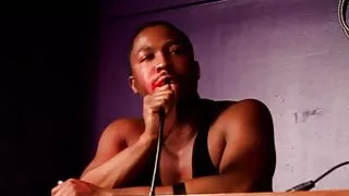 Ebony amateur spitroasted after dancing