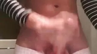 Hot Shemale Busts A Nut In The Bathroom