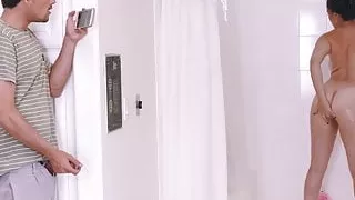 Busty MILF gets out of the shower to get fucked hard