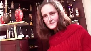 Busty pregnant brunette fucks a big black cock