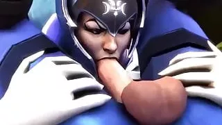 Lara Croft self sucking and 3D futanari sex