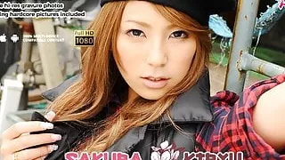 Handsome brunette Sakura Kiryu sucks a big hairy fuck stick