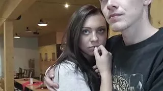 Guy penetrates attractive beauty while cuckold plays bowling
