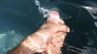 gay boy jerking in the pool