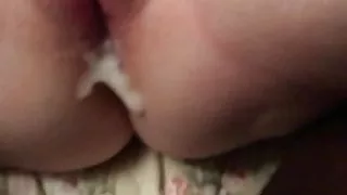Giving a creampie to my white bitch