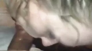 white girl sucks black dick while her boyfriend  films it