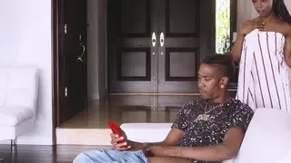 Chocolate delight Sarah Banks worshiping huge black dick