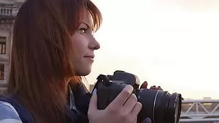 Gaping euro beauty pounded from behind