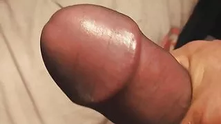 Cum through nylon, slow nylon cock stroking