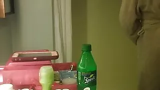 Sexy wife getting out of the shower