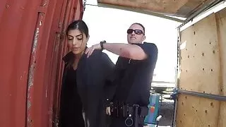Screw the Cops - Latina bad girl caught sucking a cops dick