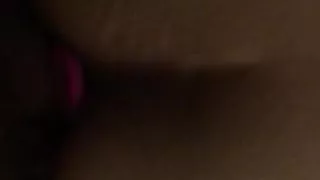 Pregnant girlfriend doggystyle with buttplug