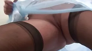 Mature, Slip and White Suspender Belt (Recolored)