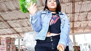 Curvy Colombian babe picked up and fucked hardcore