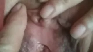 My kysya likes a finger in her ass when the toy is in her pu