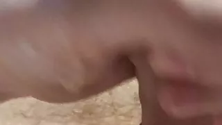 Cumming hard with balls tied