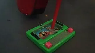 Lady L crush green toy with red sexy boots.