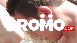 Brandon Evans with Jeff PowersTobias at Rednecks Part 3 Scen