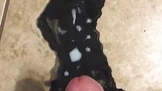 Jacking to her panties