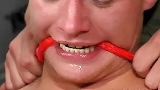 Good looking twink scout ass drilled by two butt buddies